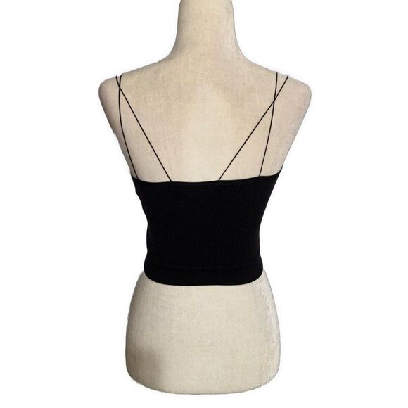 Out From Under Urban Outfitters Solid Black Crop Tank Top Xs Small - Picture 2 of 4